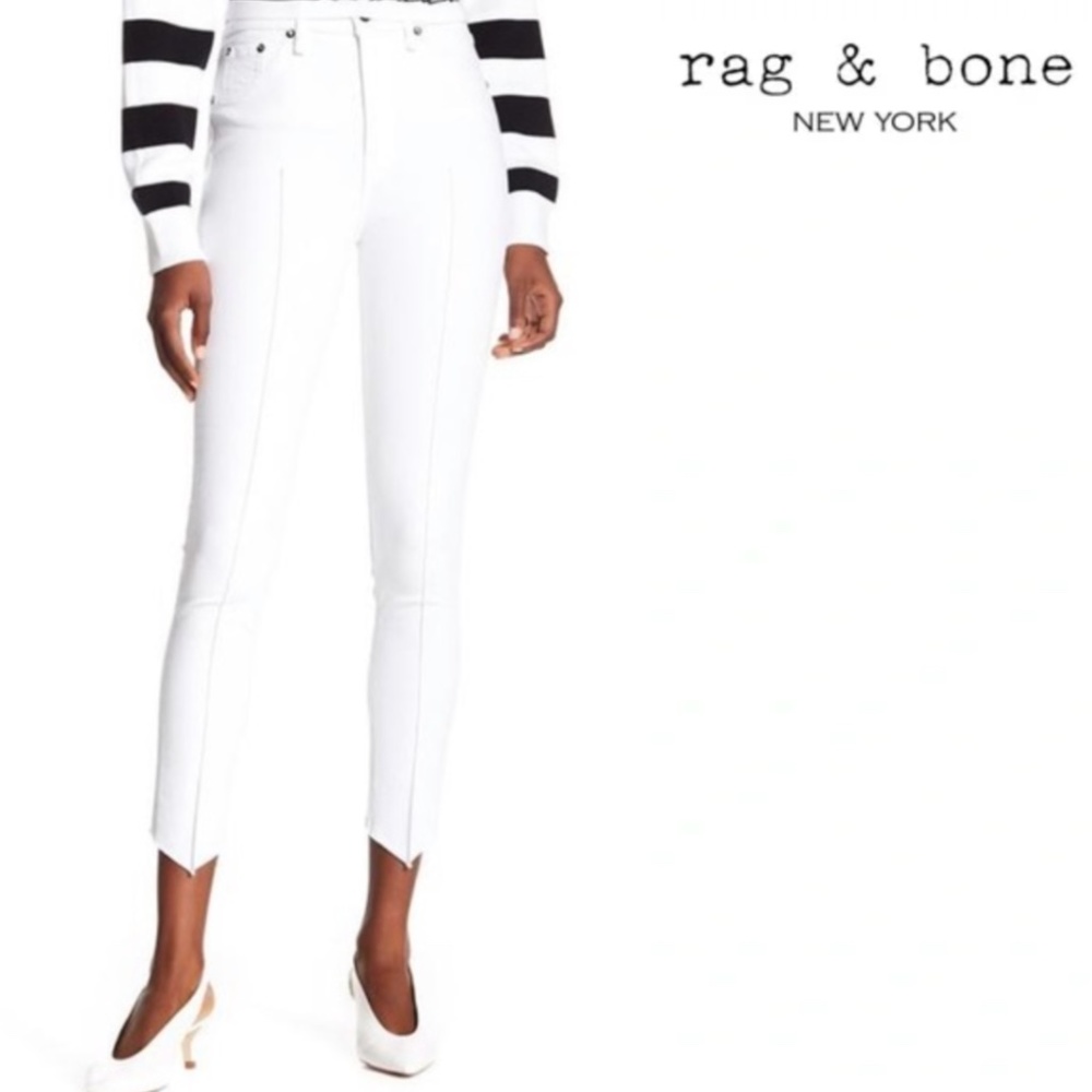 Rag and Bone High Rise Ankle Skinny Jeans